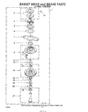 BASKET DRIVE AND BRAKE Diagram and Parts List for LHA6300W2  Whirlpool Washer