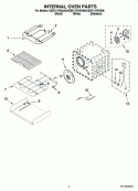 INTERNAL OVEN PARTS Diagram and Parts List for KEBC147KBL08  KitchenAid Wall Oven