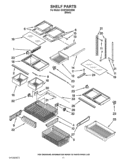 SHELF PARTS Diagram and Parts List for GX5FHDXVB06  Whirlpool Refrigerator