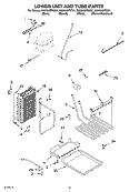 LOWER UNIT AND TUBE Diagram and Parts List for KSSS42FKW01  KitchenAid Refrigerator