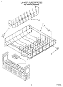 LOWER RACK Diagram and Parts List for KUDS230Y2  KitchenAid Dishwasher
