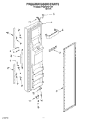 FREEZER DOOR Diagram and Parts List for 4YGD25DCHT02  Whirlpool Refrigerator