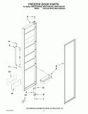 FREEZER DOOR PARTS Diagram and Parts List for 6WSC21N4XD02  Whirlpool Refrigerator