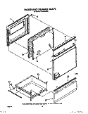 DOOR AND DRAWER Diagram and Parts List for RF366BXVN1  Whirlpool Range