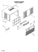 CABINET PARTS Diagram and Parts List for ACQ082PS7  Whirlpool Air Conditioner