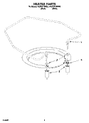 HEATER PARTS Diagram and Parts List for KUDC01TMBL1  KitchenAid Dishwasher