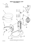 BASE AND PEDESTAL UNIT Diagram and Parts List for KSM6573COB1  KitchenAid Mixer