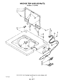 WASHER TOP AND LID Diagram and Parts List for LT7100XVN0  Whirlpool Washer Dryer Combo
