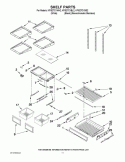 SHELF PARTS Diagram and Parts List for KFIS27CXBL2  KitchenAid Refrigerator
