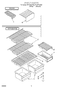SHELF Diagram and Parts List for ET14NKXJN00  Whirlpool Refrigerator