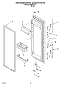 REFRIGERATOR DOOR PARTS Diagram and Parts List for IMQ225300  Inglis Refrigerator