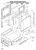 DOOR AND DRAWER PARTS Diagram and Parts List for KGSA906PBL02  KitchenAid Range