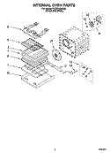 INTERNAL OVEN PARTS Diagram and Parts List for YKEMS308GM3  KitchenAid Microwave Oven Combo
