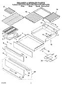DRAWER & BROILER PARTS Diagram and Parts List for GERC4120PT0  Whirlpool Range