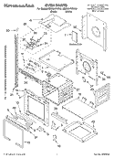 OVEN, LITERATURE Diagram and Parts List for KEBC247KWH0  KitchenAid Wall Oven