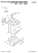 DOOR AND PANEL PARTS Diagram and Parts List for KUDT03FTSS3  KitchenAid Dishwasher