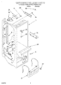 REFRIGERATOR LINER Diagram and Parts List for 4KSRS25QFW00  KitchenAid Refrigerator