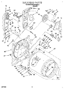 BULKHEAD Diagram and Parts List for KGYE778BAL1  KitchenAid Dryer