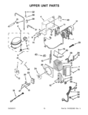 UPPER UNIT PARTS Diagram and Parts List for KBRC36FTS07  KitchenAid Refrigerator