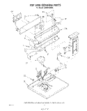TOP AND CONSOLE , LITERATURE AND OPTIONAL Diagram and Parts List for LG6901XKW0  Whirlpool Dryer