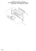 CONTROL PANEL Diagram and Parts List for GBS277PDB3  Whirlpool Wall Oven