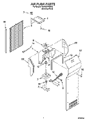 AIR FLOW PARTS Diagram and Parts List for KSRB22FNSS00  KitchenAid Refrigerator