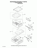 REFRIGERATOR SHELF PARTS Diagram and Parts List for KSSS36FTX04  KitchenAid Refrigerator