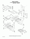 SHELF PARTS Diagram and Parts List for KBCS24RSBS02  KitchenAid Wine and Beverage Cooler