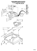 MACHINE BASE Diagram and Parts List for KAWS700LQ0  KitchenAid Washer