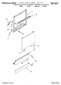 DOOR AND PANEL Diagram and Parts List for KUDI25CHBL0  KitchenAid Dishwasher
