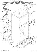 CABINET Diagram and Parts List for ET17JKYBN00  Whirlpool Refrigerator