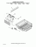 LOWER RACK PARTS Diagram and Parts List for GU2800XTVB2  Whirlpool Dishwasher