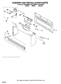 CABINET AND INSTALLATION PARTS Diagram and Parts List for GH4155XPQ1  Whirlpool Microwave