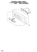 CONTROL PANEL PARTS Diagram and Parts List for YKEMS307GS3  KitchenAid Microwave Oven Combo