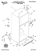 CABINET Diagram and Parts List for ET20TKXDN03  Whirlpool Refrigerator