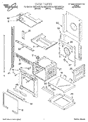 OVEN Diagram and Parts List for RMC305PDQ4  Whirlpool Microwave Oven Combo