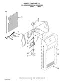 AIR FLOW PARTS Diagram and Parts List for ED5VHEXVB09  Whirlpool Refrigerator