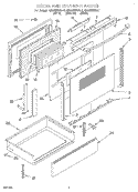 DOOR AND DRAWER Diagram and Parts List for KESH307BBL1  KitchenAid Range