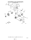 MAGNETRON AND AIR FLOW Diagram and Parts List for MS1451XW0  Whirlpool Wall Oven
