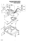 MACHINE BASE PARTS Diagram and Parts List for LSQ9549PG5  Whirlpool Washer