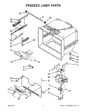 FREEZER LINER PARTS Diagram and Parts List for KBFS22EWMS5  KitchenAid Refrigerator