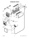 ICEMAKER PARTS Diagram and Parts List for W8RXNGMWQ03  Whirlpool Refrigerator