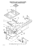 COOK TOP AND MANIFOLD , LITERATURE Diagram and Parts List for SF3020SRW3  Whirlpool Range