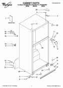 CABINET PARTS Diagram and Parts List for ET8CHEXVB01  Whirlpool Refrigerator