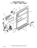 INNER DOOR PARTS Diagram and Parts List for KUDS30CXBL6  KitchenAid Dishwasher