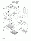 SHELF PARTS Diagram and Parts List for GX5SHDXVB03  Whirlpool Refrigerator