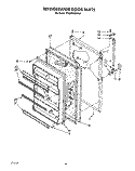 REFRIGERATOR DOOR, LIT/OPTIONAL Diagram and Parts List for RT20CKXWW00  Roper Refrigerator