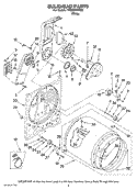 BULKHEAD PARTS, OPTIONAL PARTS (NOT INCLUDED) Diagram and Parts List for YNED5500TQ0  Amana Dryer