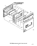 OVEN DOOR Diagram and Parts List for KEDT105VBL2  KitchenAid Range