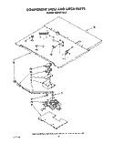 COMPONENT SHELF AND LATCH Diagram and Parts List for KEBS277XBL2  KitchenAid Wall Oven